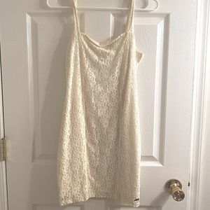 Hollister cream lace mini dress
